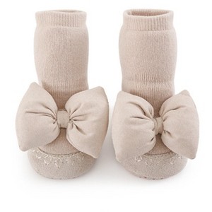 MyKids-USA Baby Girl Big Bows Design Non-Slip Mid Tube Shoes - 1 of 4