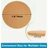 Itopfox Cork Trivets for Hot Dishes, Round Hot Pads for Countertops, Pots and Pans, Kitchen Decor, Christmas Ornament, Set of 4 - 4 of 4