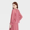 Women's Long Sleeve Ruffle Blouse - A New Day™ - 2 of 3