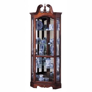 Howard Miller 680205 Berkshire Curio Cabinet 680205 Windsor Cherry - 1 of 2