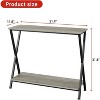 2-Tier Narrow Console Table, Small Entryway Table, Thin Entrance Sofa Table, Side Table for Behind Couch or Wall, Kitchen Counter - 3 of 4