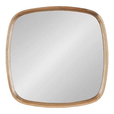 Natural Mango Wood Square Wall Mirror, 26 x 26