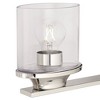 Possini Euro Design Amalia Modern Wall Light Polished Nickel Hardwire 34" 4-Light Fixture Clear Glass for Bedroom Bathroom Vanity Reading Living Room - 3 of 4