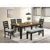 TiramisuBest Industrial Counter-Height Bench - Light Gray Foam-Cushioned Seat for Kitchen & Dining - 2 of 4