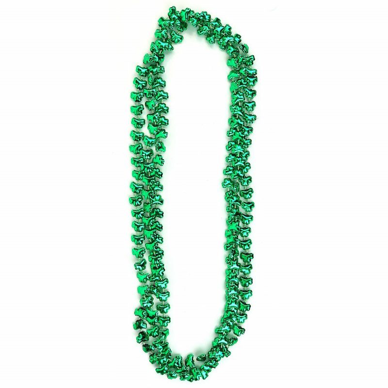 Skeleteen Shamrock Beaded Necklaces - Green - 12 Pack, 2 of 6