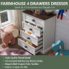 SinCiDo Farmhouse Dresser with 4 Drawer, 28" Wide Vertical Dresser, Wood Rustic Chest of Drawers Organizer Closet, for Living Room, Dark Gray - 4 of 4