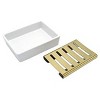 Aoibox Ceramic Soap Dish with Gold Stainless Steel Holder, Double Layer Draining Soap Box for Shower and Bathroom - 4 of 4