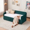 KTMBDW Daybed with Trundle, Twin Size Pull-Point Sofa Bed Frame with Trundle and Storage Pockets, Upholstered Daybed for Bedroom, Living Room - 3 of 4
