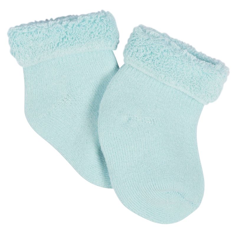 Gerber Baby Girls' 12-Pack Terry Wiggle Proof® Socks Lavender Garden, 3 of 10