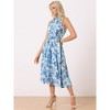 INSPIRE CHIC Women's Boho Summer Halter Neck Sleeveless Casual Floral Print Midi Sundresses - 4 of 4