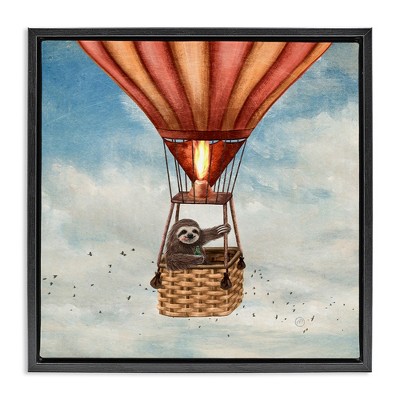 Stupell Industries Sloth in Hot Air Balloon, 25" x 25"
