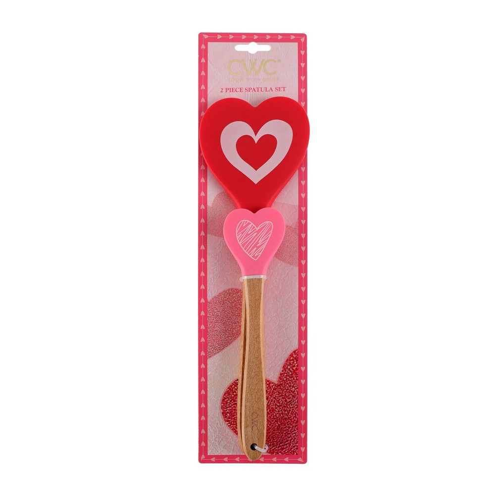Cook With Color 2pc Heart Spatula and Mini Spatula