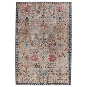 Elva Indoor/Outdoor Oriental Area Rug Tan/Blue - Jaipur Living - 1 of 4