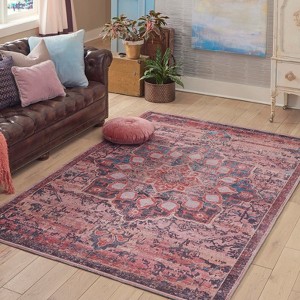 Unique Loom Renaissance Roma Border Washable Indoor Flatweave Woven Area Rug - 1 of 4