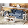 Farmhouse End Table with Charging Station, Slim Narrow Side Table for Small Spaces, 2 USB Ports & 2 Power Outlets - 4 of 4