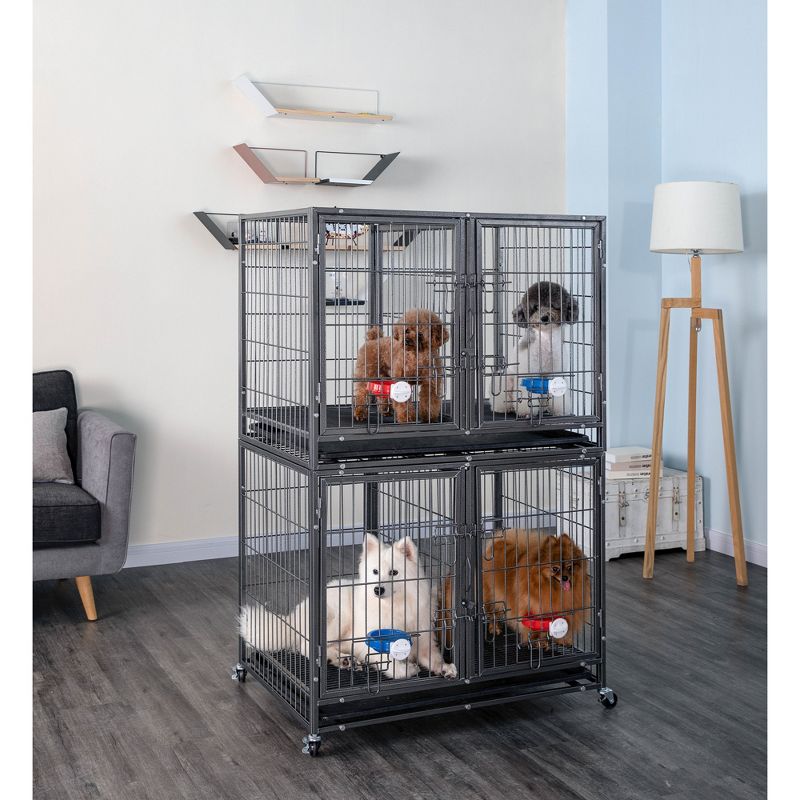 Go Pet Club 37" or 44" Long Heavy Duty Stackable Dog Crate NY-37, 5 of 6