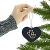 John Carroll University Primary Logo Heart Love Wood Christmas Tree Holiday Ornament - 3 of 3