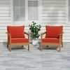 WestinTrends Avalon Outdoor Modern HDPE Patio Club Chairs with Deep Seat Cushions (Set of 2) - 2 of 4
