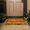 Okuna Outpost Happy Holidays Coco Coir Non Slip Christmas Doormat for Outdoor Entrance, Christmas Decor, 17 x 30 In - 2 of 4