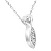 Pompeii3 1/2ct Past Present Future 3Stone Diamond Pendant 14K White Gold - 2 of 3