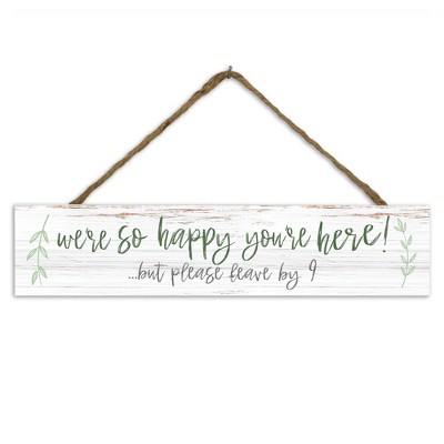 Creative Products Happy You're Here 17 x 3.5 Outdoor/Indoor Hanging Sign