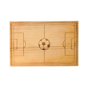 Slickblue Soccer Field Wooden Board, 18"x12", Detailed Layout for Serving Snacks & Appetizers - 1 of 3
