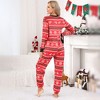 Family Matching Christmas Pajamas Front Zipper One Piece Pajamas wiht Pocket Holiday Pajamas Fleece-Lined Sleepwear Matching Jammies - 2 of 4