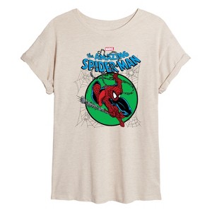 Women's - Marvel - Green Circle Oversized Graphic T-Shirt - 1 of 4