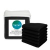 6pc Viscose from Bamboo Day and Night Facial Washcloth Set Black - BedVoyage: Dobby Weave, Moisture-Wicking, OEKO-TEX Certified - 3 of 4