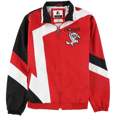 STARTER Mens Cincinatti Bearcats Windbreaker Jacket, Red, Small (Regular)