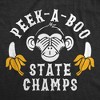 Peek A Boo State Champs Baby Bodysuit Funny Sarcastic Monkey Graphic Novelty Jumper For Infants - Crazy Dog Baby Bodysuit Black 24 Months - 2 of 4