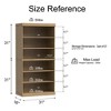 Dovelina Vertical Bookshelf Combination with Adjustable Shelves--No Door - 4 of 4