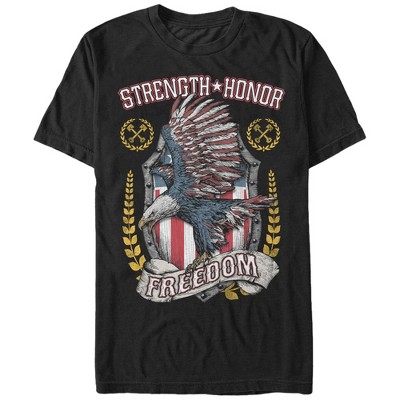 Men's Lost Gods Fourth Of July Strength Honor Freedom Usa T-shirt ...