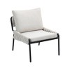 Kumasinova Modern Braided Accent Chair, Plush Cushioned Accent Lounge Chair, Upholstery Sofa Chair Armchair with Ergonomic Backrest & Metal Frame - 4 of 4