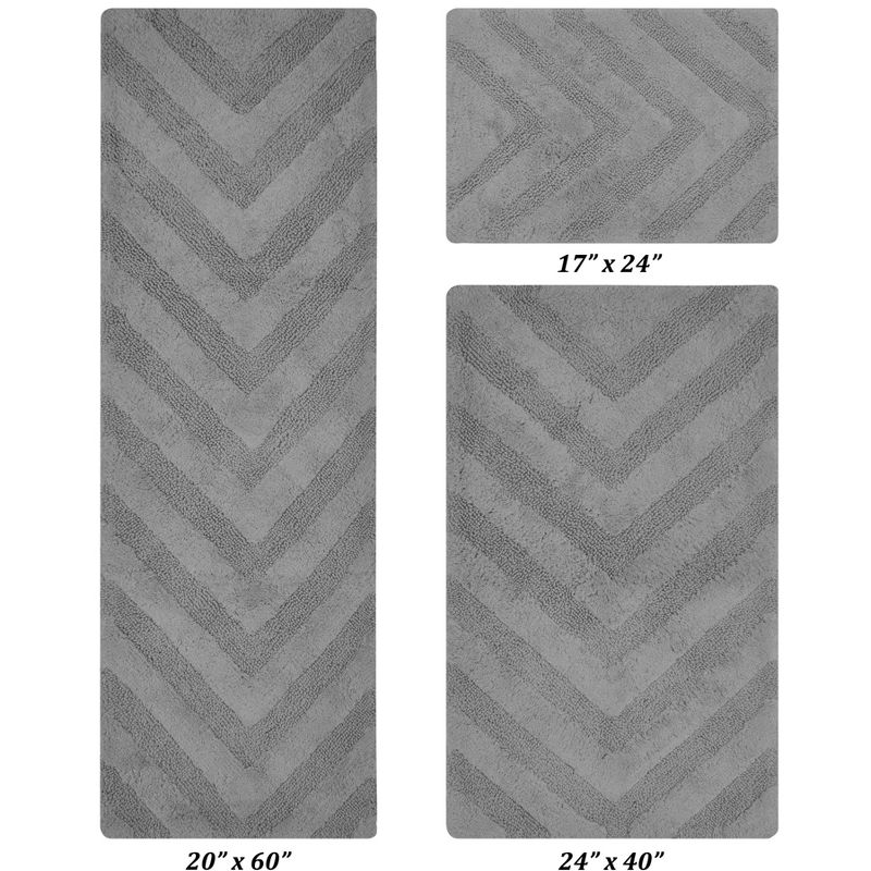 Hugo Collection 100% Cotton Tufted 3 Piece Bath Rug Set - Better Trends, 5 of 9
