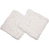 Chanasya Solid White Longfur Fuzzy Faux Fur Square Throw Pillow Covers - 2 Pieces - 18" x 18” - 3 of 4