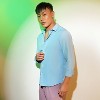 Campus Sutra Men Men's Sky Blue Solid Basic Shirt - 3 of 4