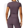 Anna-Kaci Active Women's Short Sleeve Crew Neck Top Shirts with Seamless Fit and Stretch Fabric - 4 of 4