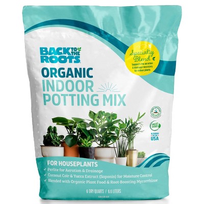 Photo 1 of Back to the Roots 6qt Organic Indoor Potting Mix For Houseplants Specialty Mix