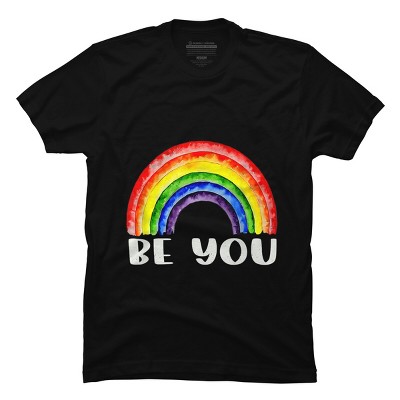 Adult Design By HumansBe You Pride Watercolor Rainbow By Belugastore T-Shirt