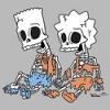 Men's The Simpsons Skeleton Bart and Lisa Tank Top - 2 of 4