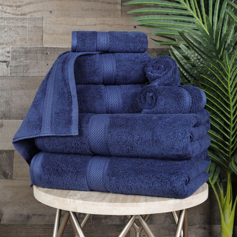 Luxury Premium Cotton 800 GSM Highly Absorbent 8 Piece Ultra-Plush Solid Towel Set by Blue Nile Mills , 3 of 12