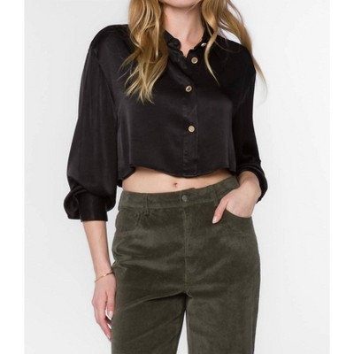 Women's Denver Crop Satin Top - Velvet Heart