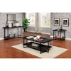 Franda Tray Top Sofa Table Black - miBasics: Metal Frame, Open Shelf, Entryway Storage - 3 of 3