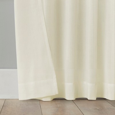 Cream Sheer Cotton Rod Pocket Window Panel 50"x96"