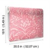 Brewster Jeani Pink Peel and Stick Wallpaper - 2 of 4