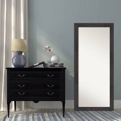 Espresso Dark Wood Full Length Leaning Wall Mirror