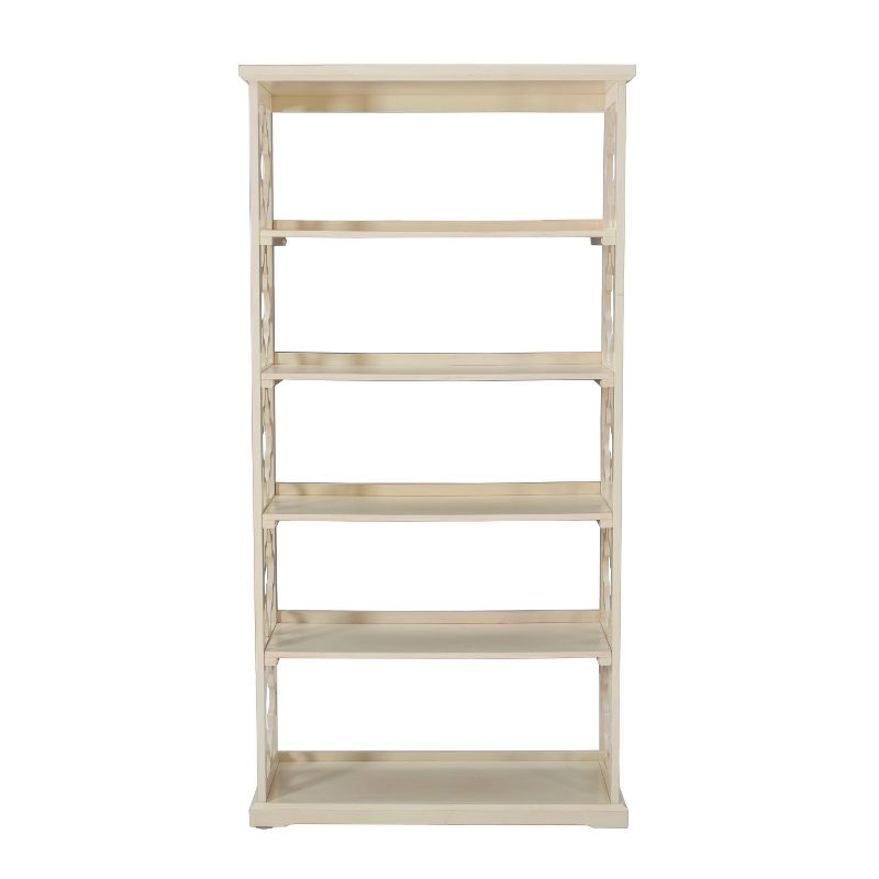 72.83&#34; 5 Anthony Traditional Display and Storage 5 Shelf Bookcase White - Powell, 4 of 9
