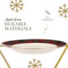 Spode Christmas Tree Tartan 10.5 Inch Dinner Plate, Set of 4, Dishwasher and Microwave Safe - 4 of 4