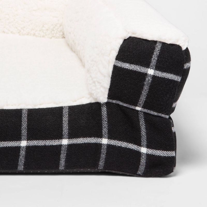 Window Pane Plaid Pillow Couch Dog Bed - Boots & Barkley™, 4 of 12